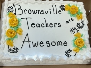 Decorated cake for Brownsville Teachers