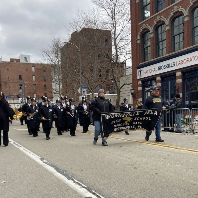 BASD band marching in St. Patrick’s Day parade!