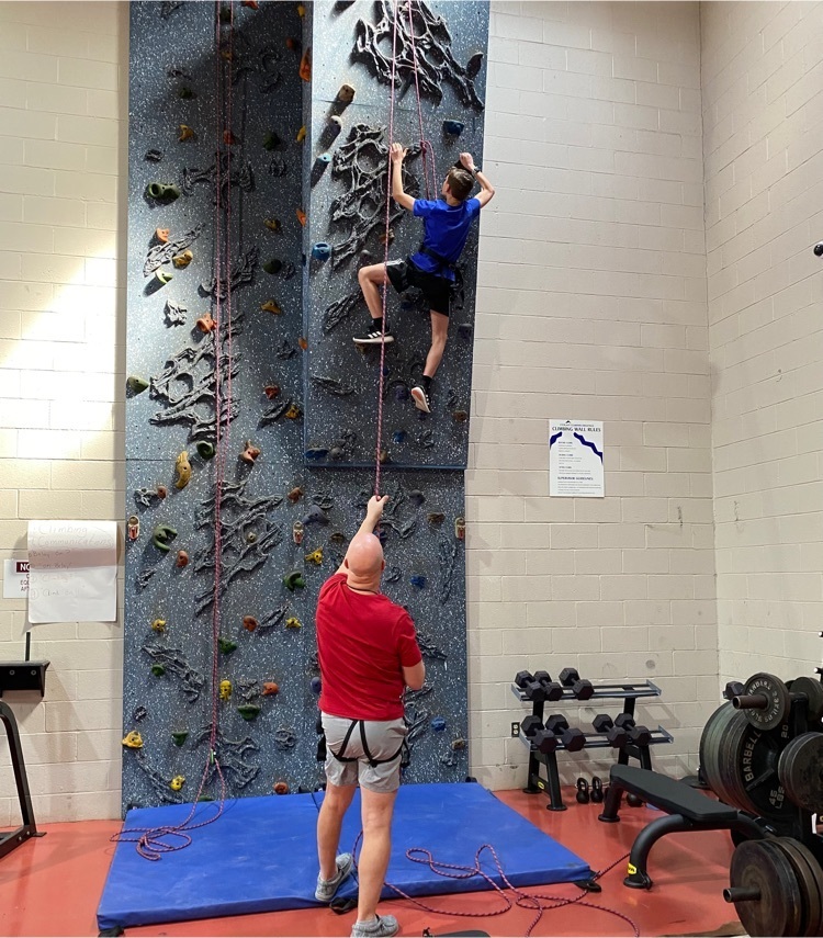 BASD teaching rock climbing  